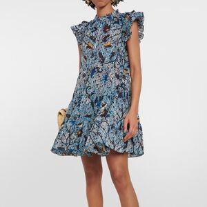 Ulla Johnson Blue Floral Mini Dress